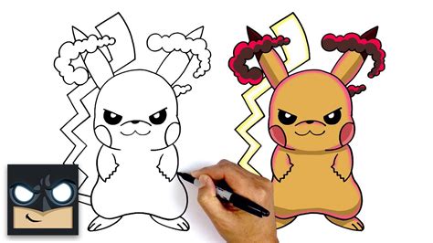 how to draw pikachu vmax.